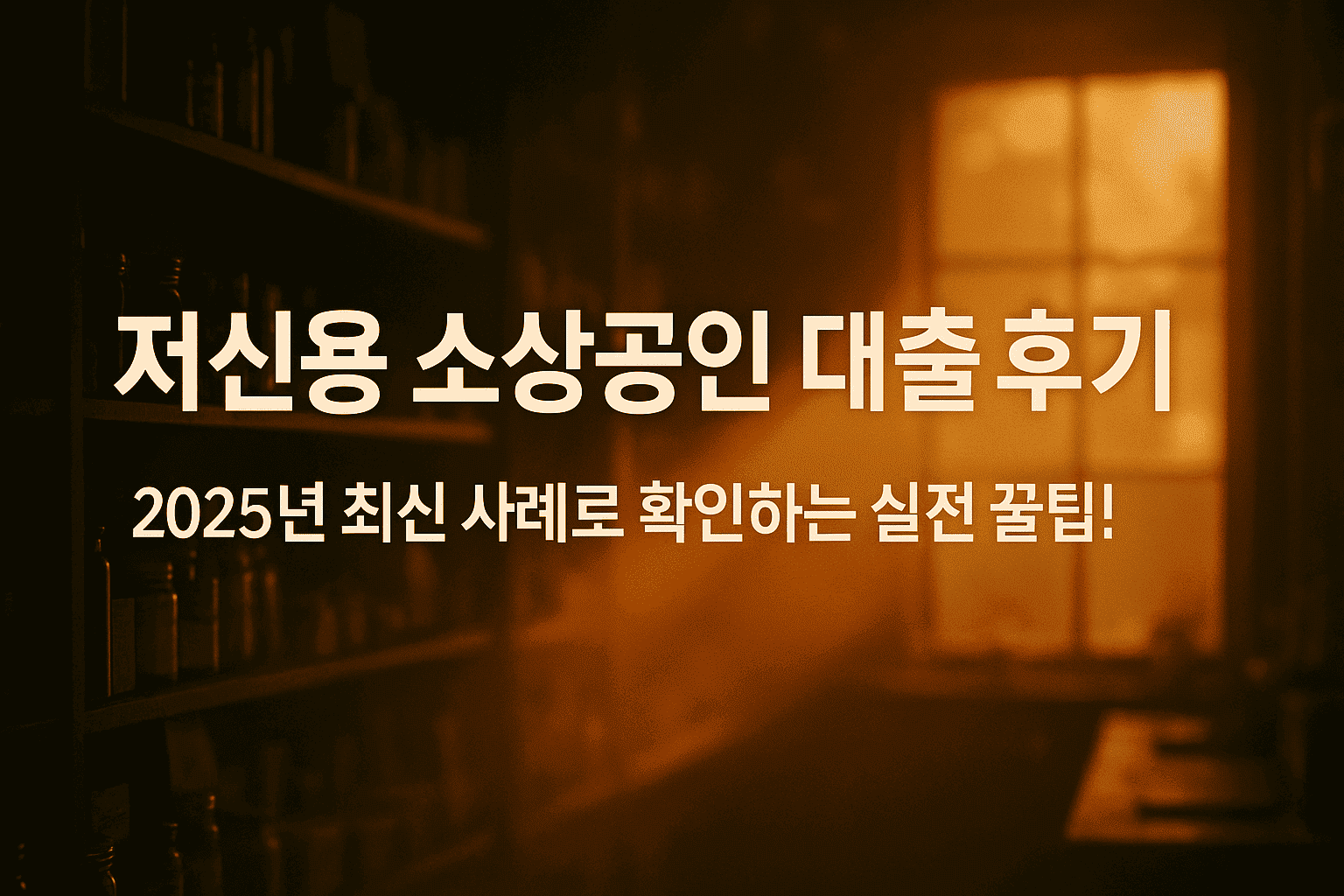 저신용 소상공인 대출 후기