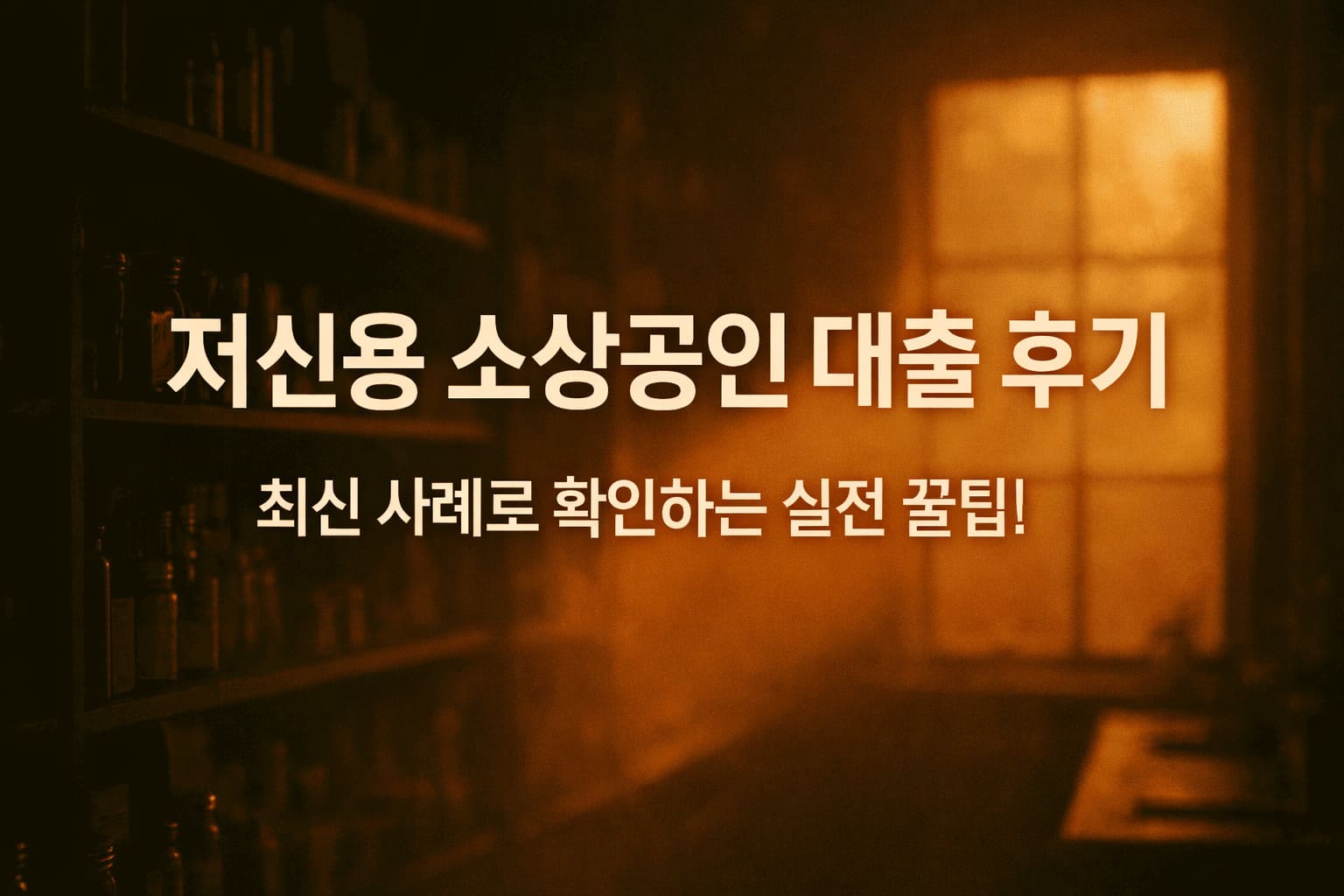 저신용 소상공인 대출 후기
