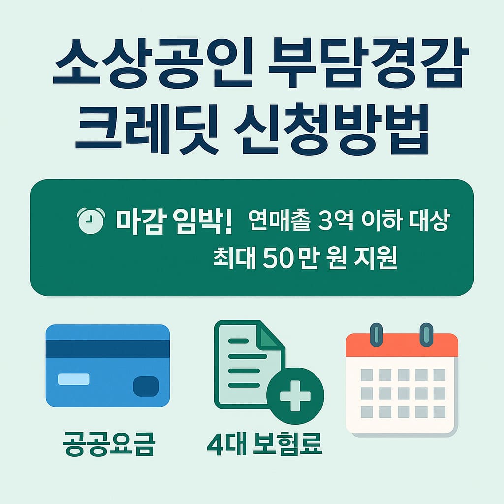 소상공인 부담경감 크레딧 신청방법