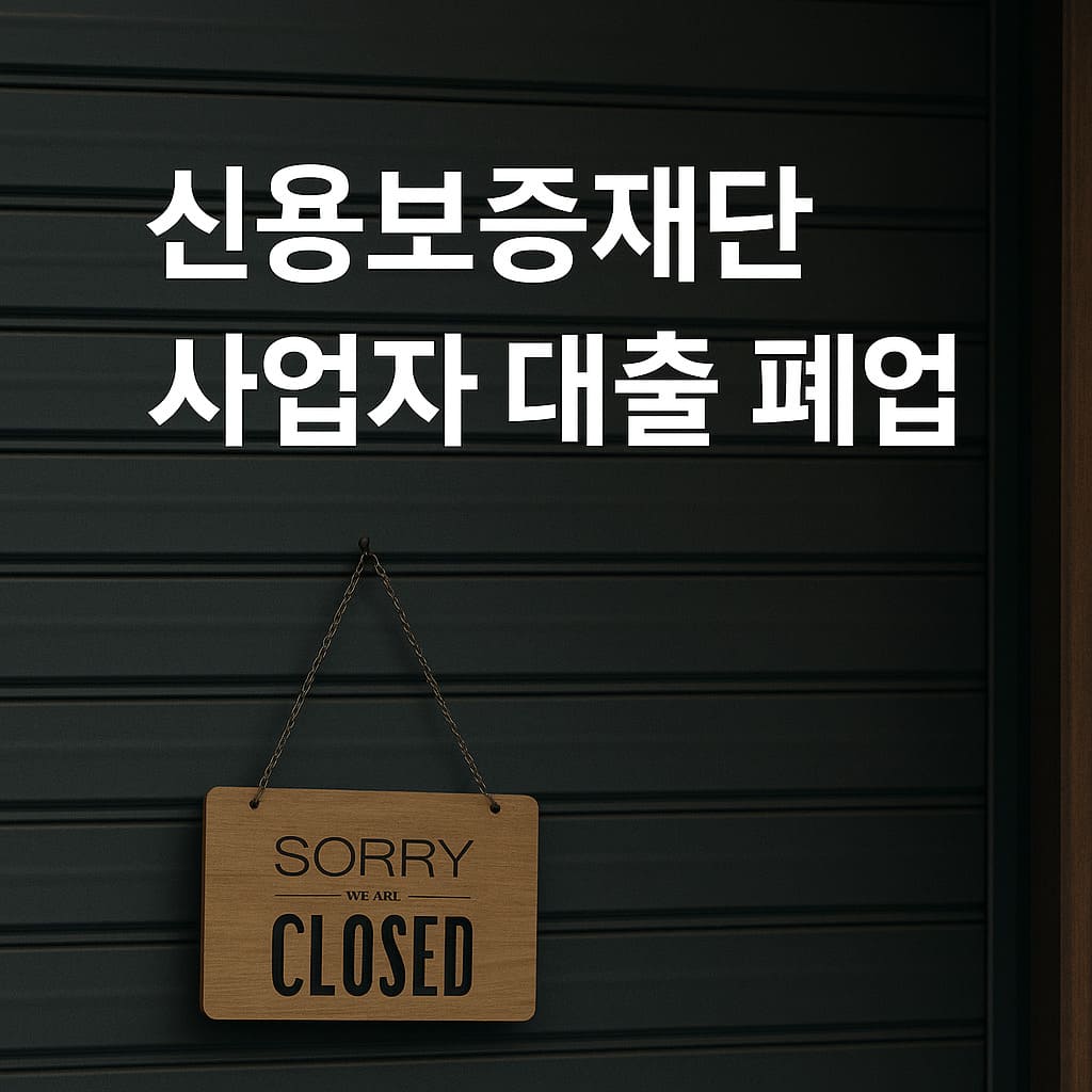 신용보증재단 사업자 대출 폐업