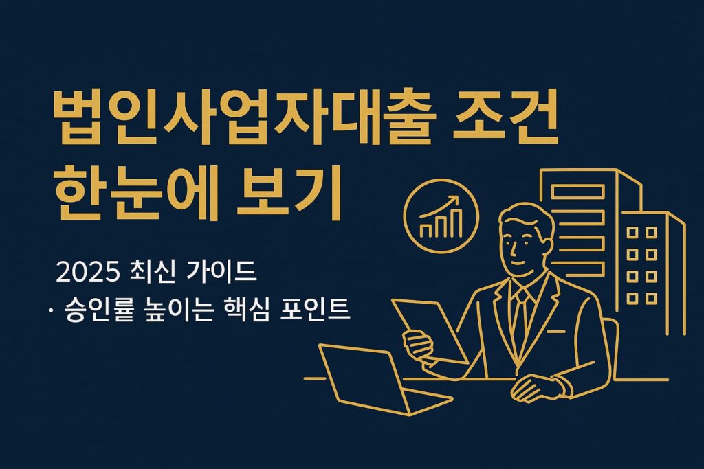 법인사업자대출 조건