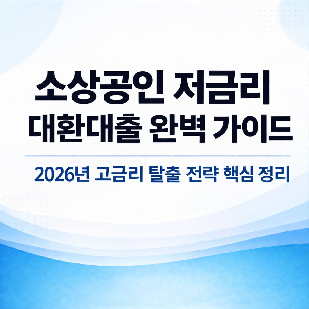 소상공인 저금리 대환대출