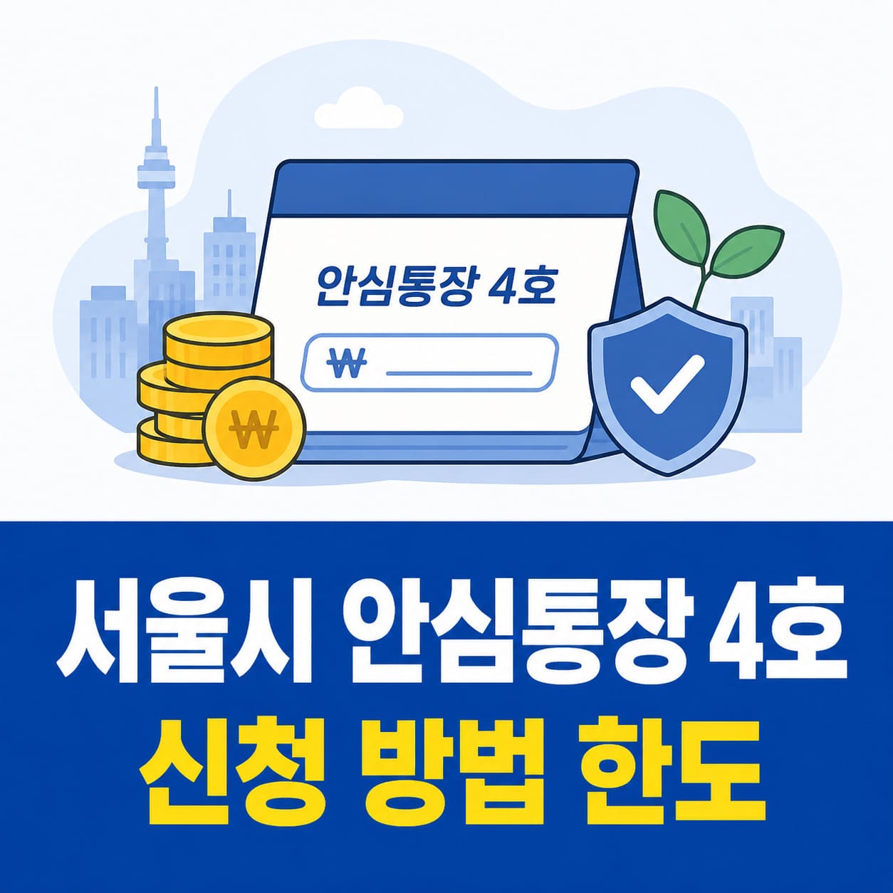 서울시 안심통장 4호 신청 방법 한도